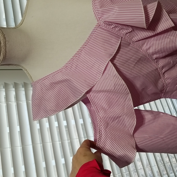 Pink and White Off shoulder/cold Shoulder Blouse - Picture 15 of 16